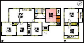 玉野市 構造:木造土地面積:307平米 ( 92.86坪 ) 建物面積:82.84平米 ( 25.05坪 )