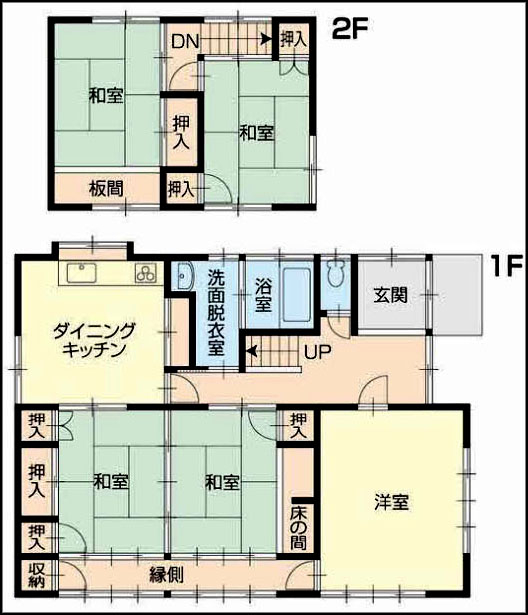 浅口市 構造:木造瓦葺土地面積:176.34平米 ( 53.34坪 ) 建物面積:115.1平米 ( 34.81坪 )