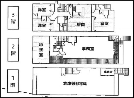総社市 構造:鉄骨造 3階建土地面積:422.12平米 ( 127.69坪 ) 建物面積:400.29平米 ( 121.08坪 )
