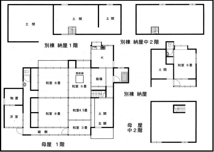 浅口市 構造:木造1階建て土地面積:579.8平米 ( 175.38坪 ) 建物面積:80.9平米 ( 24.47坪 )